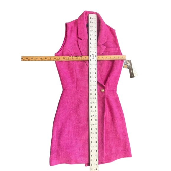 Hot Pink Sleeveless Blazer Vest & Skort Set – Central Park West New York – XS - Picture 10 of 15